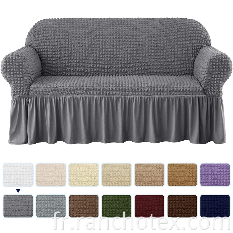 Couleur personnalisée Nouveau design couvre-canapé de décoration domestique en spandex amovible pour canapé 3 places